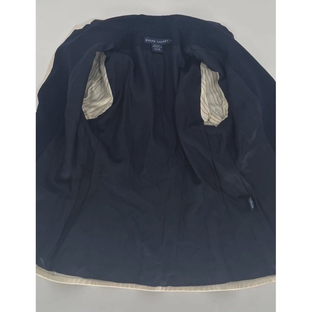 Ralph Lauren Blue Label Women's 8 Wool Blazer Jacket Sport Coat Made In Italy - Picture 6 of 10